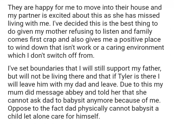 OP decided to make some changes