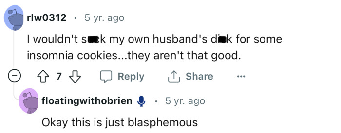 This Redditor isn’t a big fan of Insomnia cookies