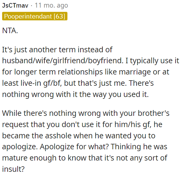 Demanding an apology seems unwarranted.