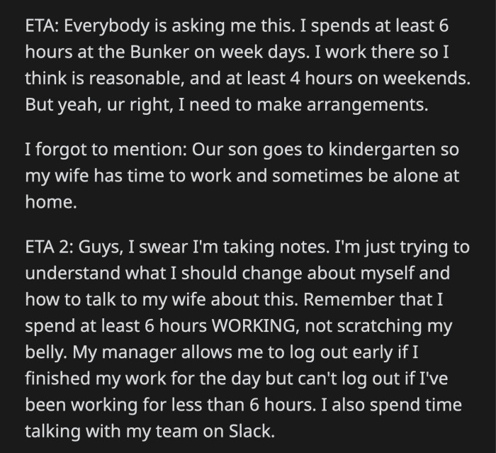 OP clarified that the bunker is not just for fun; it's also where he works. He also asked for more kindness from Redditors because he genuinely wanted to know how he can do better.