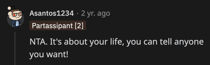 It was unfair of her mom to ask OP to keep the affair a secret to begin with