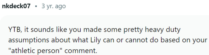 OP made some heavy assumptions