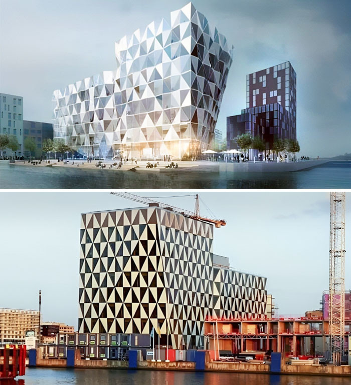 "Such A Big Difference Between The Rendered Photo And Reality. Prisma, Helsingborg, Sweden"