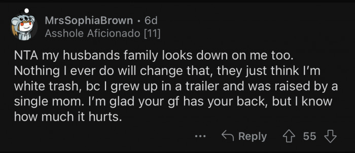 Getting treated like that truly hurts.