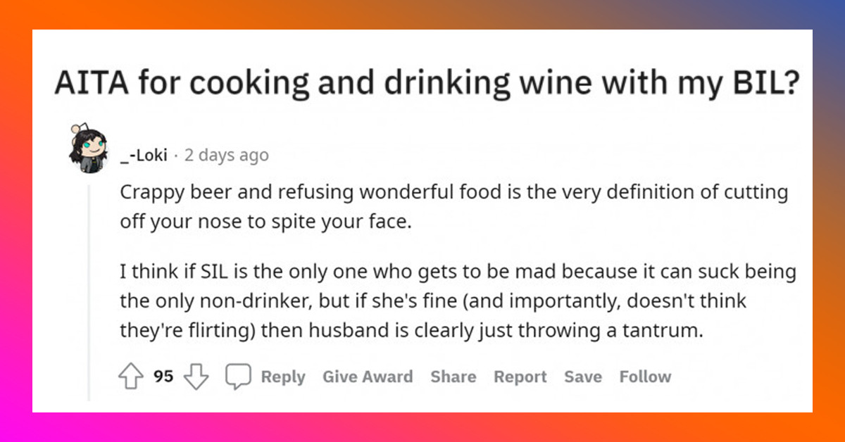 Wife Asks Reddit Users If She Is TA For Drinking Wine With Her BIL On Christmas
