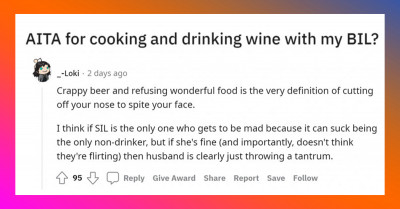 Wife Asks Reddit Users If She Is TA For Drinking Wine With Her BIL On Christmas