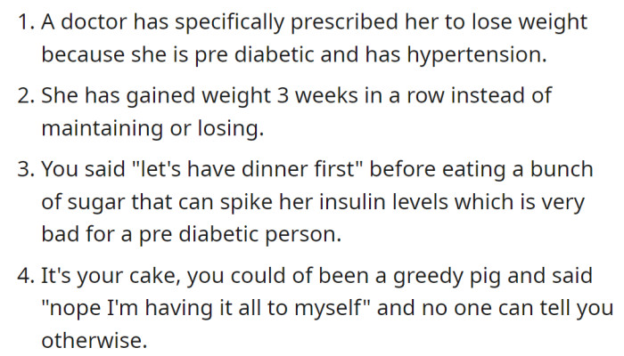 One Redditor listed all the reasons why they think the OP was right