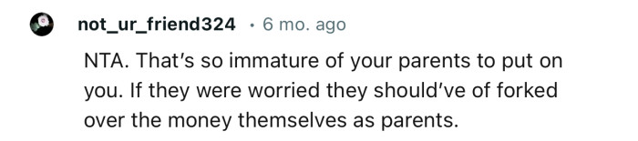 “NTA. You Are Absolutely Right That Your Parents Should Chip In.”