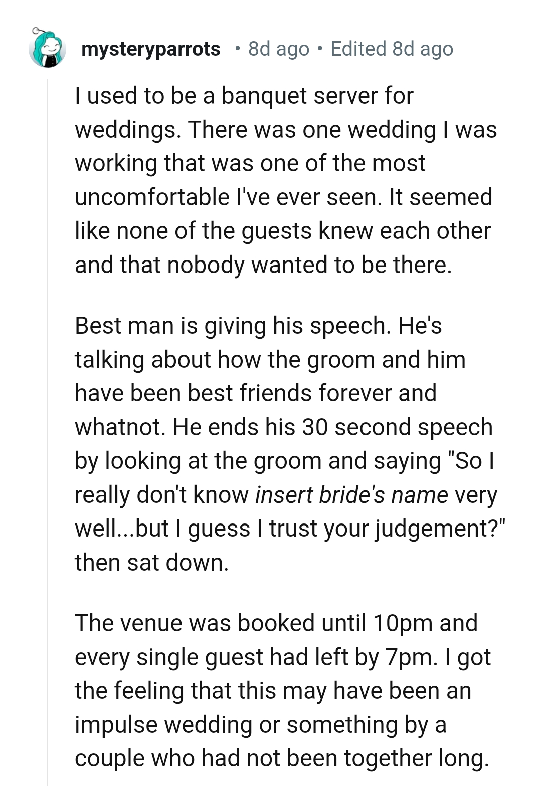 17. This may have been an impulse wedding