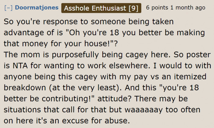 A Redditor is annoyed at some people's mentality about 18-year-olds.