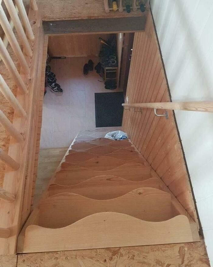 1. Wavy Stairs To Make Going Downstairs More Fun