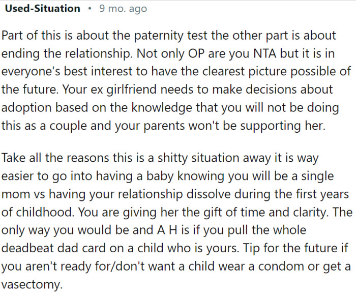 OP is just a kid in high school. She is not.