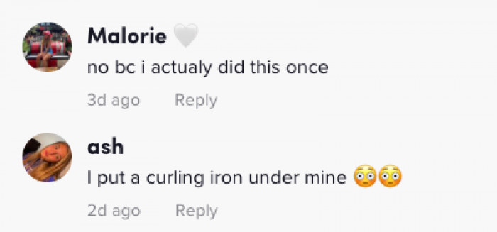 It seems that Rachel is not the only one who has experienced this. Another commenter has done the same, but instead of a candle, it was a curling iron.