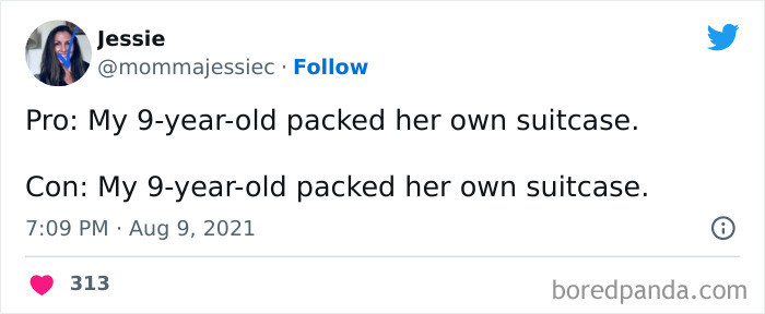 45. Packing their own suitcase