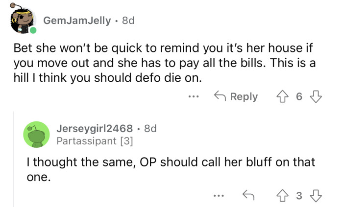 OP should call his wife's bluff.