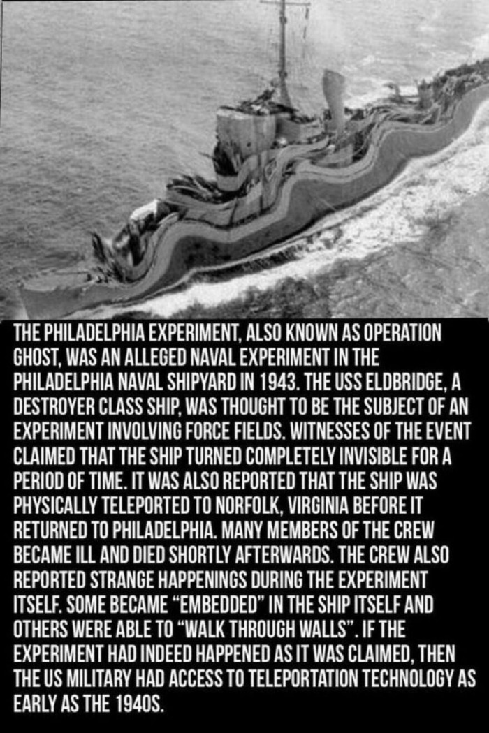 "The Philadelphia Experiment"