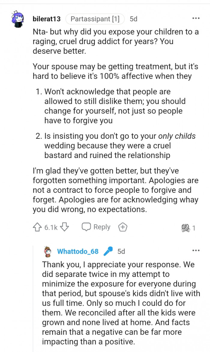 Your spouse may be getting treatment