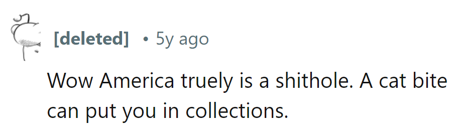 America: where even a cat's nip can lead to collection grips.