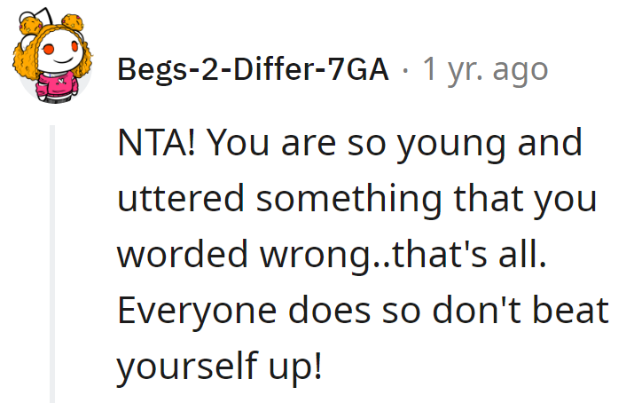 Cut OP some slack, maybe?