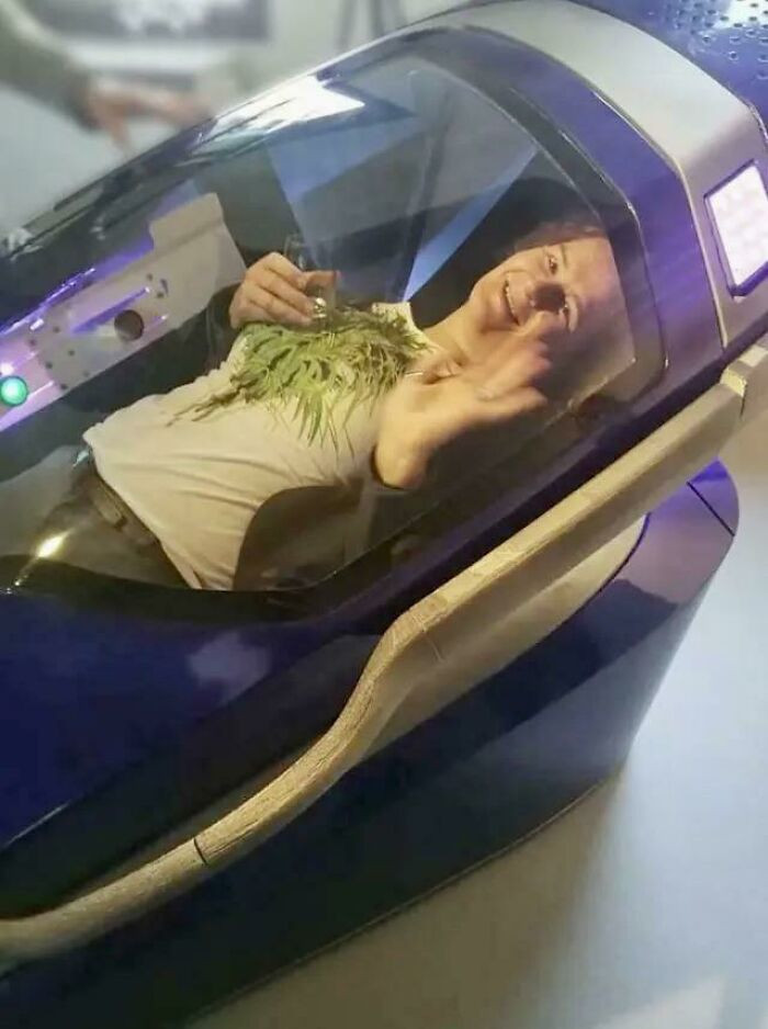 15. Assisted Suicide Pod Approved For Use In Switzerland. At The Push Of A Button, The Pod Becomes Filled With Nitrogen Gas, Which Rapidly Lowers Oxygen Levels, Causing Its User To Die