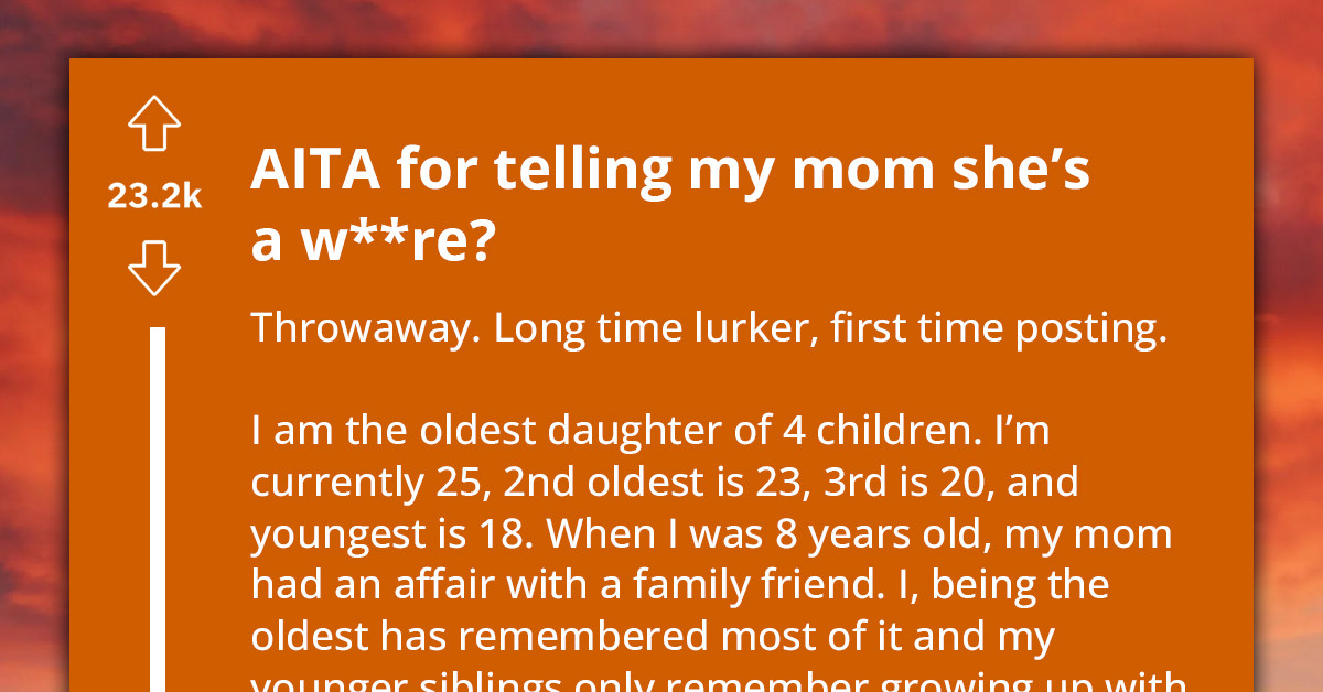 Young Woman Can't Believe Her Mom's Selfishness and Constant Cheating and Insults Her in the Worst Possible Way