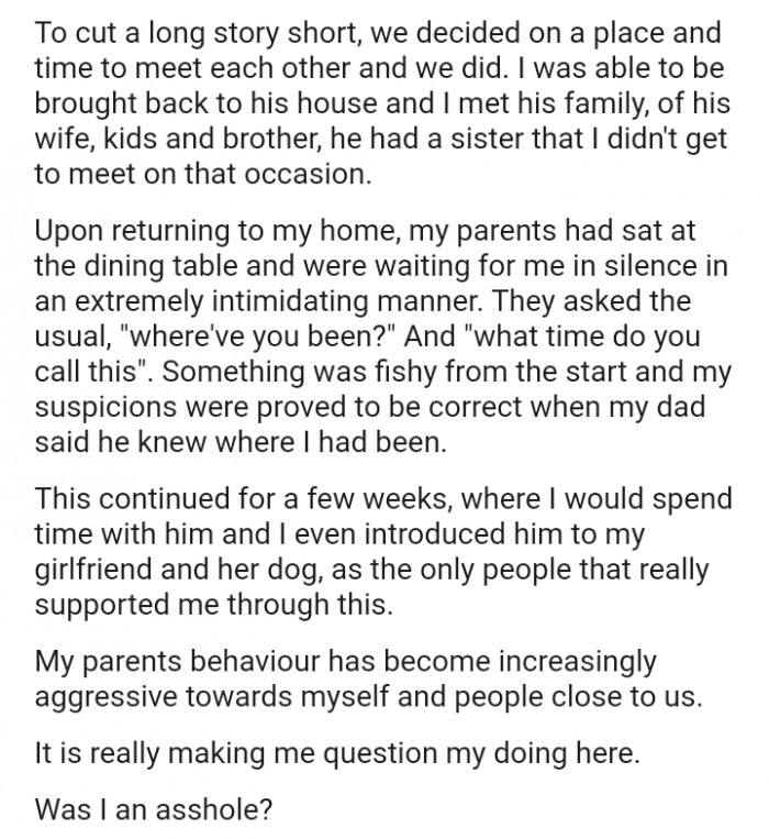 The OP even introduced him to his girlfriend and her dog