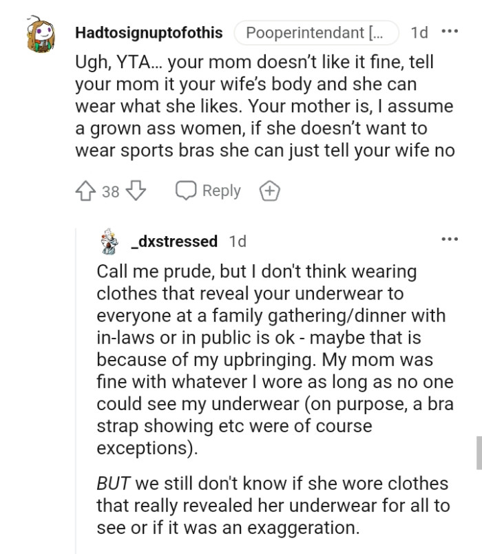 The OP should tell the mom that it's his wife's body