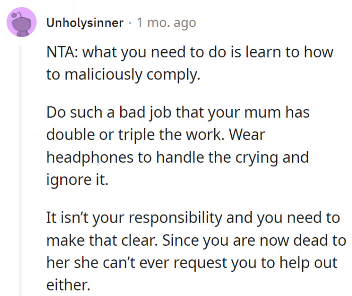 20. Maybe their mom would learn to do her job the right way this way