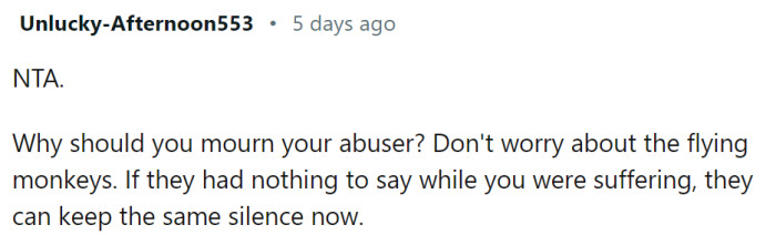 Why should you mourn your abuser?