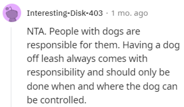 Dogs come with responsibility