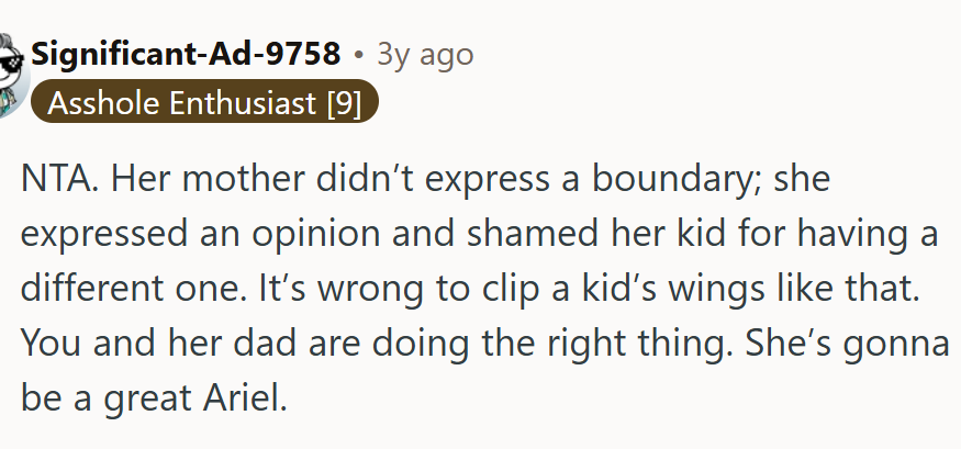 It’s wrong to clip a kid’s wings like that.