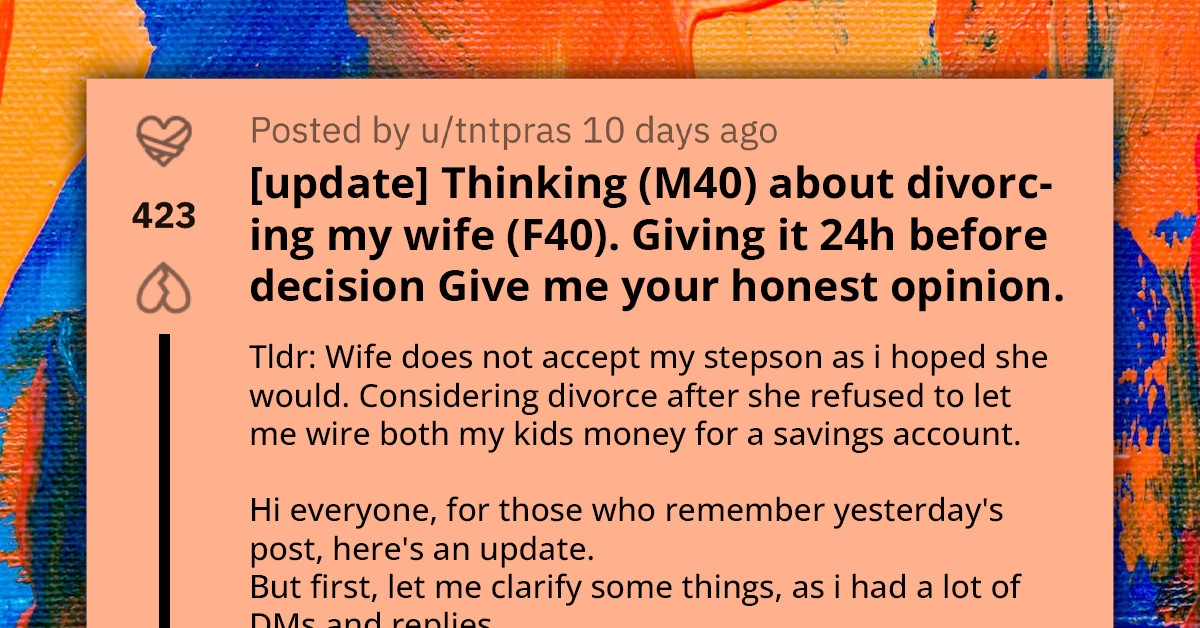 Redditor Contemplates Divorcing His New Wife For Not Being Caring Enough Towards His Son