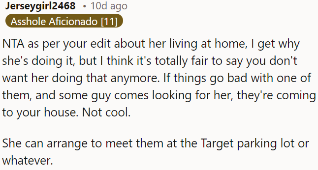 OP should let her know that she's not okay with her doing that anymore.