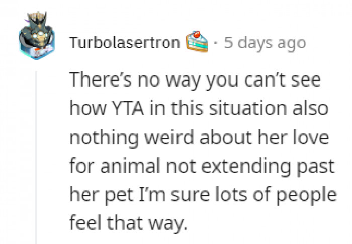 Nothing wrong with just loving your pet