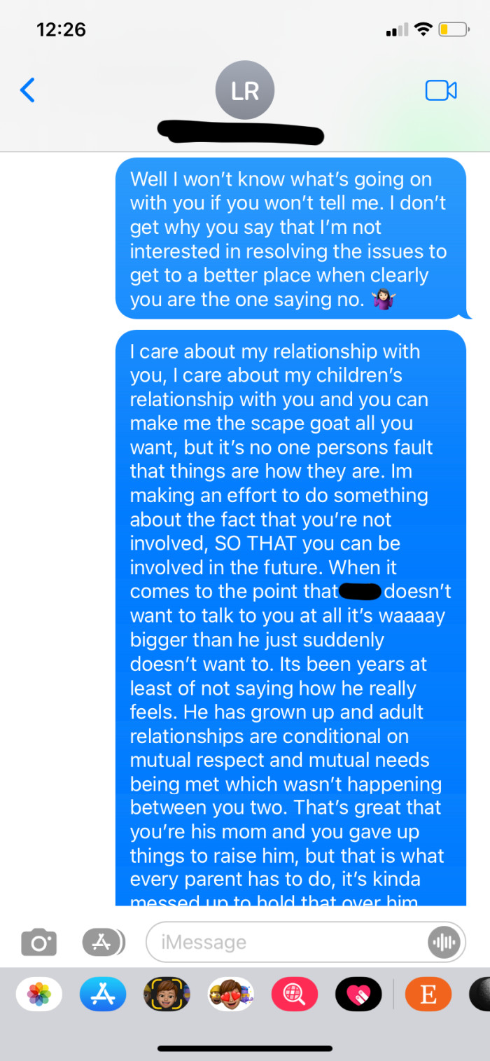 OP's GF laid it all out and explained to OP's mom why she was trying to bridge the gap between them.
