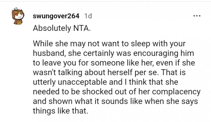 Her Behavior Is Totally Unacceptable