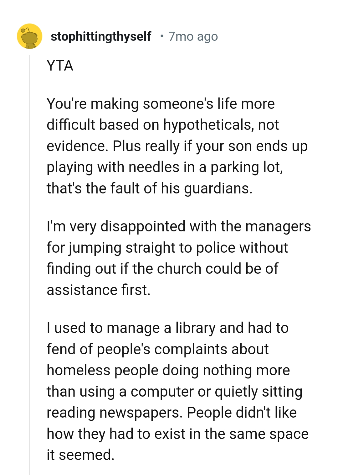 This Redditor is very disappointed with the managers