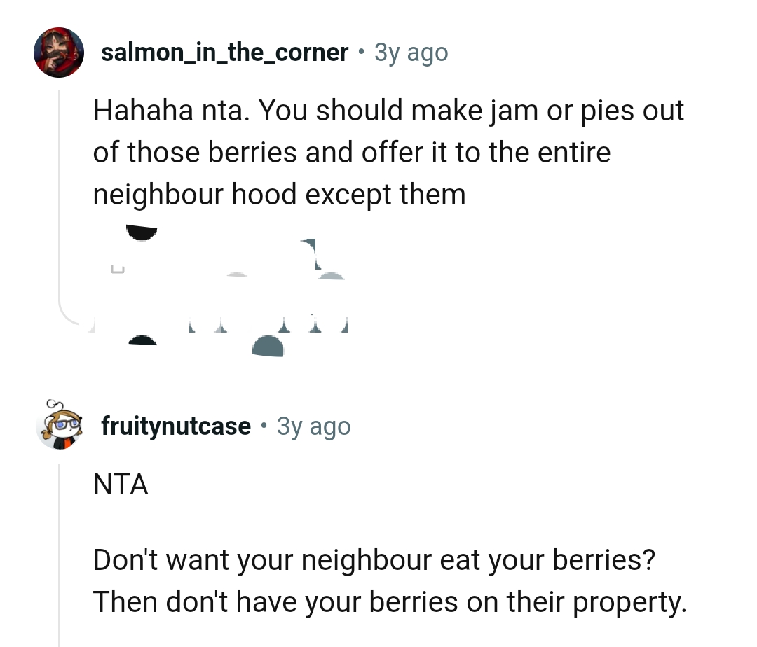 The OP should make pies or jams out of those berries and offer them to everyone