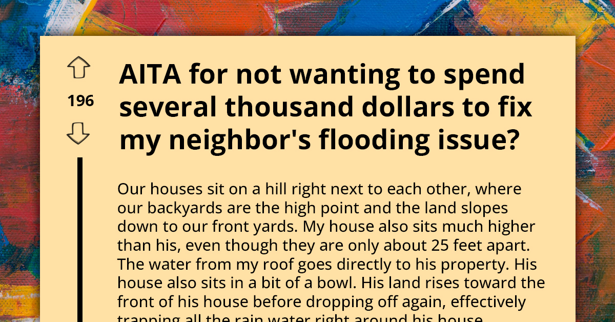 Man Refuses To Pay Thousands For Neighbor's Flood Crisis Linked To His Roof