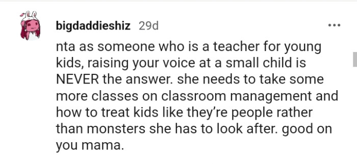 The teacher needs to take some more classes
