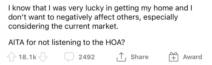 OP feared their decision affected others, so they decided to consult with the Reddit community.