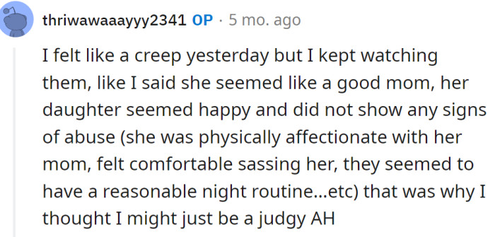 The OP Further Explained His Point of View: