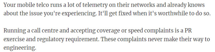 10. It'll get fixed when it's worthwhile to do so.