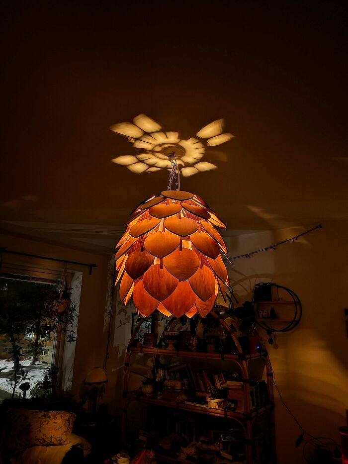 "Finished This Lamp For My GF. I Had Never Done One Before, And It's Handmade And Freestyled, So There’s Some Wonkiness, But It Turned Out Alright"