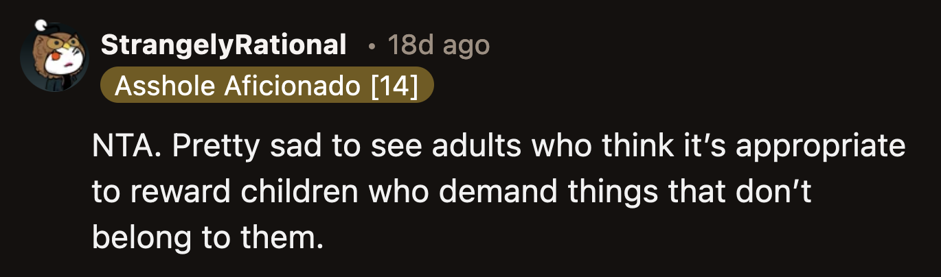 She is not raising her son to become a good person.