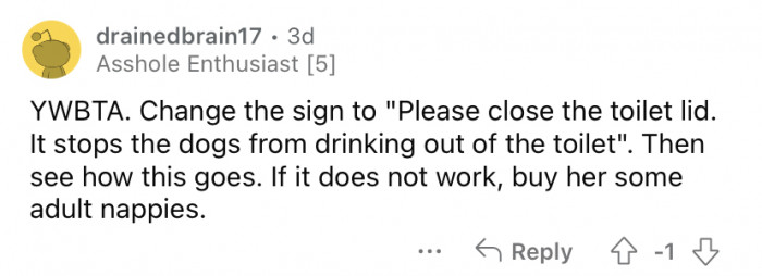 Try changing the sign.