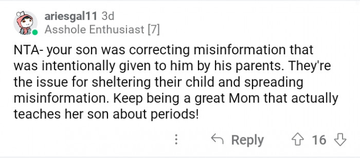 18. They are the primary source of all the misinformation about their son.