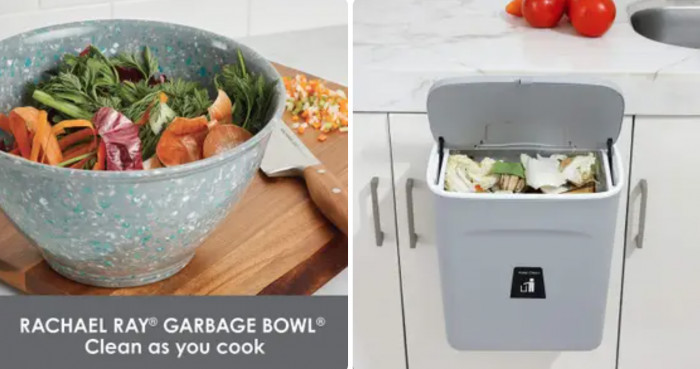 42. Clean as you go. The countertop garbage bowl is a nice kitchen item to have.