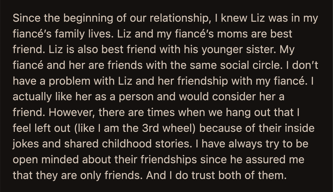 He said it was his decision to make. It would only be fair since OP got to choose her wedding party.