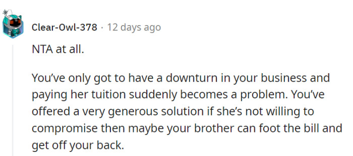 Business hits a speed bump and suddenly it's a tuition obstacle course.